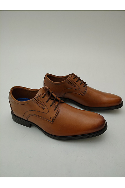Clarks Hnědé pánské kožené šněrovací polobotky elegantní vycházkové Velikost UK 8 | Clarks | obrázek 2