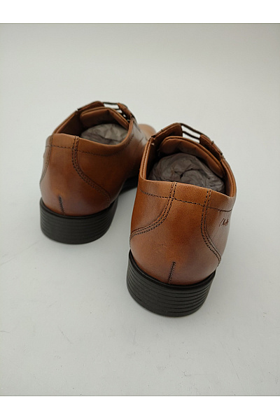 Clarks Hnědé pánské kožené šněrovací polobotky elegantní vycházkové Velikost UK 8 | Clarks | obrázek 4