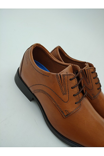 Clarks Hnědé pánské kožené šněrovací polobotky elegantní vycházkové Velikost UK 8 | Clarks | obrázek 5