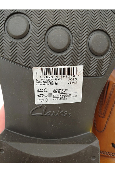 Clarks Hnědé pánské kožené šněrovací polobotky elegantní vycházkové Velikost UK 8 | Clarks | obrázek 7