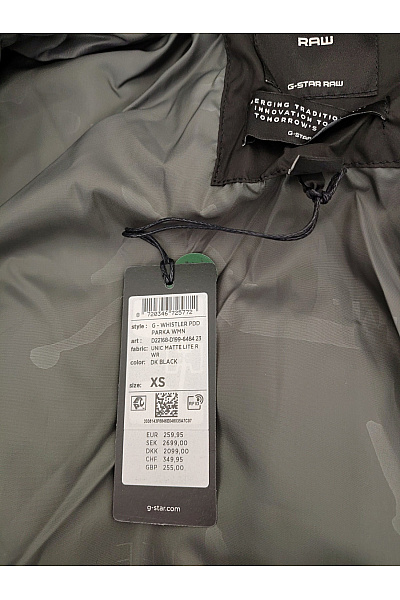 G-Star Dámská černá zimní dlouhá prošívaná puffer bunda s kapucí Velikost XS | G-Star | obrázek 9