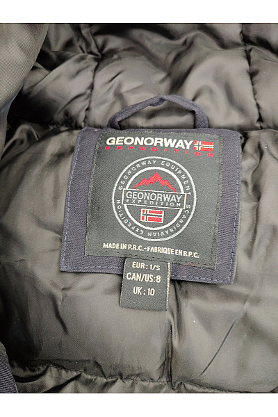 Geonorway Černá zimní dlouhá parka s kapucí a kožíškem Velikost EU 1/S | geonorway | obrázek 7