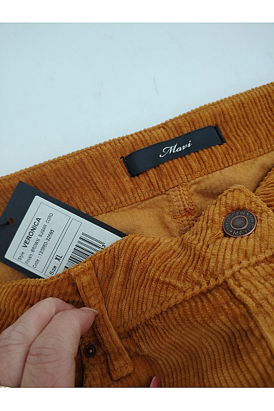 MAVI Hnědá bavlněná manšestrová mini sukně s knoflíky Velikost XL | MAVI | obrázek 5