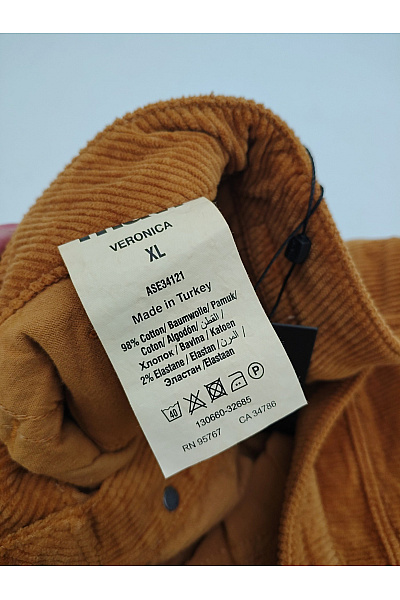 MAVI Hnědá bavlněná manšestrová mini sukně s knoflíky Velikost XL | MAVI | obrázek 6