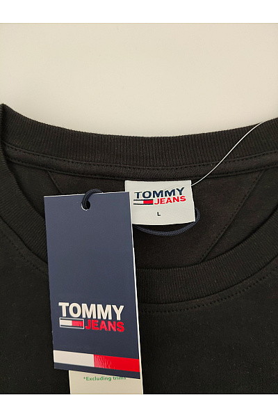 TOMMY HILFIGER Černé bavlněné pánské tričko s krátkým rukávem a nápisem | TOMMY HILFIGER | obrázek 5