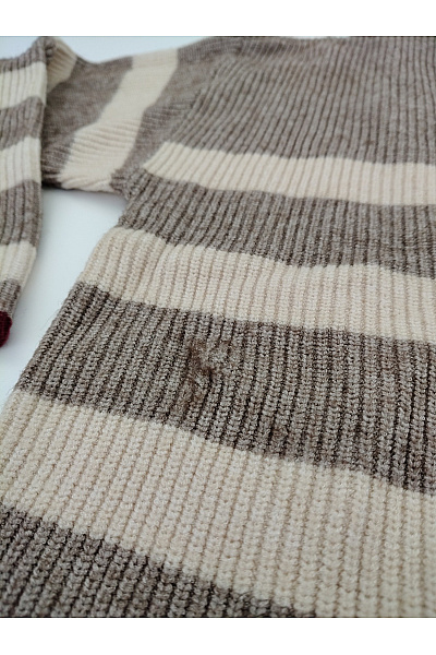 ONLY Dámský pruhovaný pletený pulovr se stojáčkem oversized Vel. XL | ONLY | obrázek 3