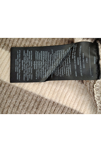 ONLY Dámský pruhovaný pletený pulovr se stojáčkem oversized Vel. XL | ONLY | obrázek 6
