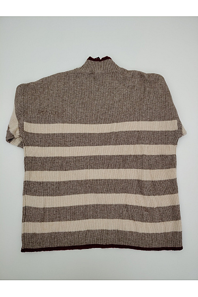 ONLY Dámský pruhovaný pletený pulovr se stojáčkem oversized Vel. XL | ONLY | obrázek 9