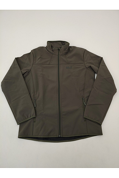 Jack Wolfskin Pánská khaki softshellová outdoorová bunda se zipem Vel. M | Jack Wolfskin | obrázek 2