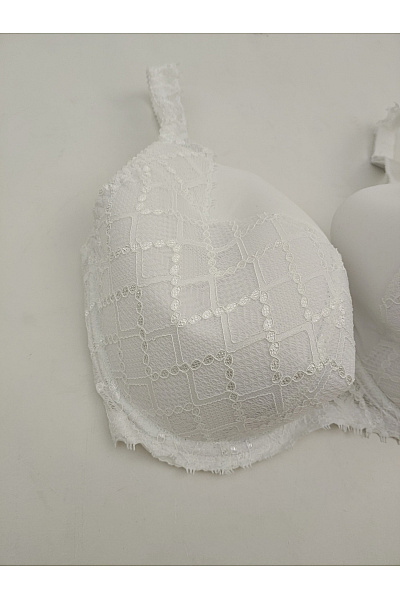 Wies MANN Bílá krajková kosticová podprsenka Velikost EU 75H | Wies MANN | obrázek 3