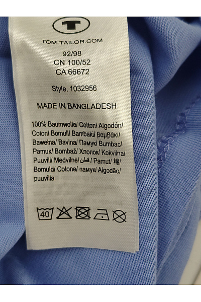 TOM TAILOR Dívčí modré bavlněné tričko s uzlem Vel. EU 92/98 | TOM TAILOR | obrázek 8