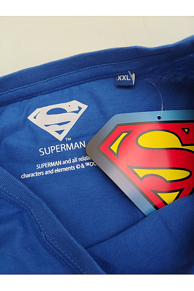 Superman Modré bavlněné pánské tričko s krátkým rukávem a potiskem Vel. XXL | superman | obrázek 4