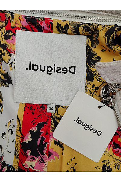 DESIGUAL Béžový dámský křivák přechodová bunda se zipem Vel. EU 36 | DESIGUAL | obrázek 7