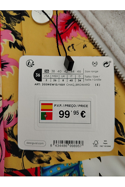 DESIGUAL Béžový dámský křivák přechodová bunda se zipem Vel. EU 36 | DESIGUAL | obrázek 8