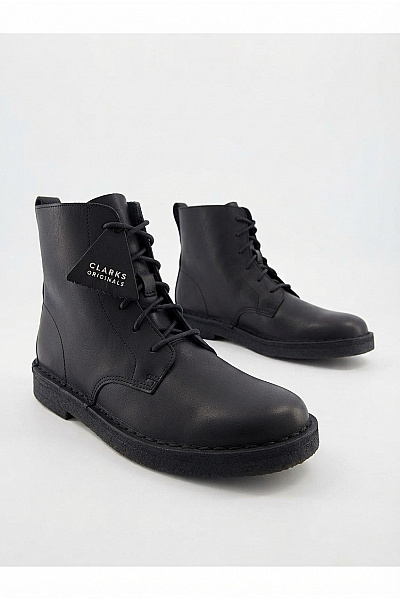 Clarks Černé Kožené Kotníkové šněrovací Boty Vycházkové Velikost EU 41