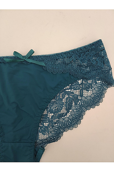 Dámské krajkové kalhotky zelené luxusní Vel. L | Unimoda | obrázek 3