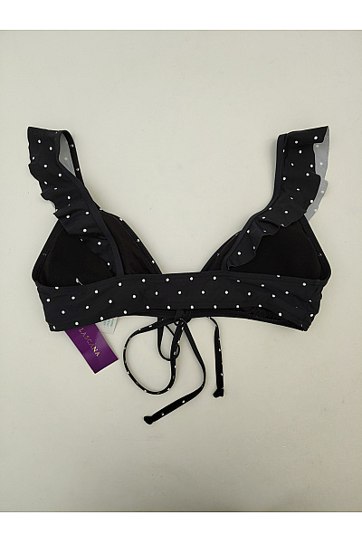 Lasca Černobílé puntíkované bikini s volánky na zavazování | Lasca | obrázek 5