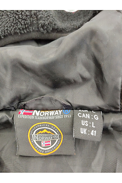 Geographical Norway Černá sportovní fleecová bunda s kapucí a zipem Velikost EU L | Geographical Norway | obrázek 7