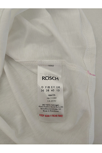 RÖSCH Bílé bavlněné dámské tričko s krátkým rukávem a kulatým výstřihem | RÖSCH | obrázek 5