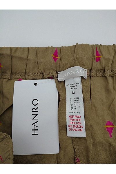 HANRO Khaki letní široké kalhoty s potiskem Vel. M | HANRO | obrázek 5