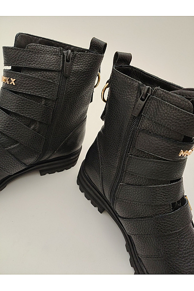 Mexx Černé kotníkové boty s přezkou na zip Vel. EU 39 | Mexx | obrázek 8