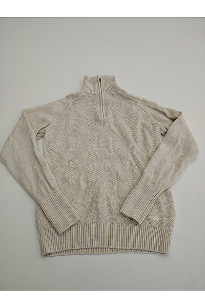 Bergans Béžový Vlněný Pulovr Merino Se Stojáčkem Na Zip Vel. M