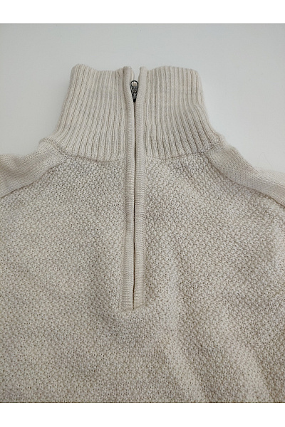 Bergans Béžový vlněný pulovr merino se stojáčkem na zip Vel. M | Bergans | obrázek 2