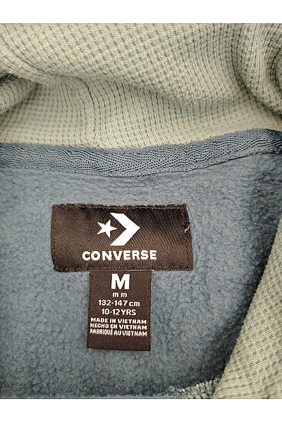 CONVERSE Dívčí khaki bavlněná oversized mikina s kapucí Vel. M | CONVERSE | obrázek 6