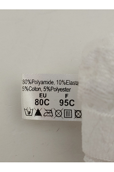 Elie pour Elle Bílá krajková braletová podprsenka trojúhelníková bez výztuže Vel. EU 80C | Elie pour Elle | obrázek 7