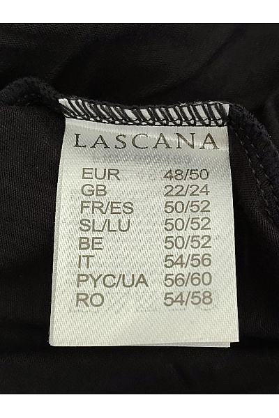 Lasca Černé dámské basic tričko s krátkým rukávem a kulatým výstřihem Velikost EU 48/50 | Lasca | obrázek 4