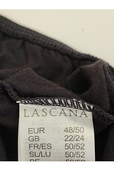 Lasca Černé dámské basic tričko s krátkým rukávem a kulatým výstřihem Velikost EU 48/50 | Lasca | obrázek 6