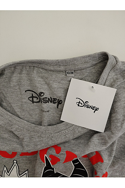 DISNEY Šedé bavlněné dámské tričko s krátkým rukávem a potiskem padouši Velikost 10/M | DISNEY | obrázek 7