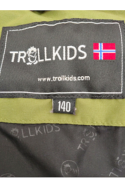 TROLLKIDS Dívčí khaki outdoorová bunda s kapucí Velikost EU 140 | TROLLKIDS | obrázek 7
