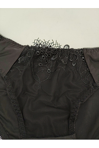 Kamea lingerie Černé luxusní dámské kalhotky s krajkou Velikost EU 2XL | kamea lingerie | obrázek 3