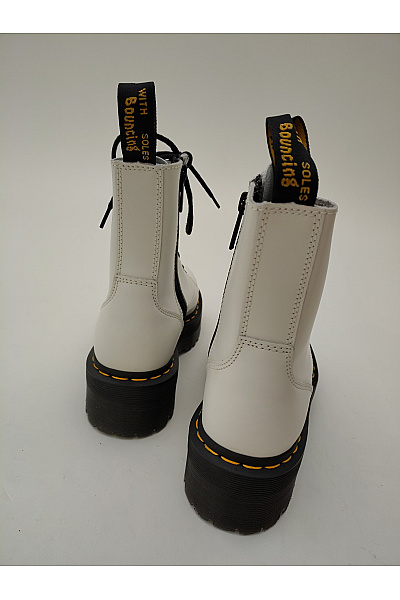 Dr.Martens Bílé kotníkové boty na vysoké platformě se šněrováním a zipem Vel. EU 39 | Dr.Martens | obrázek 4