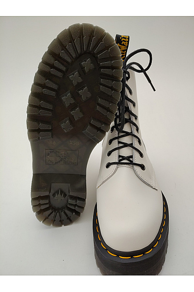 Dr.Martens Bílé kotníkové boty na vysoké platformě se šněrováním a zipem Vel. EU 39 | Dr.Martens | obrázek 7