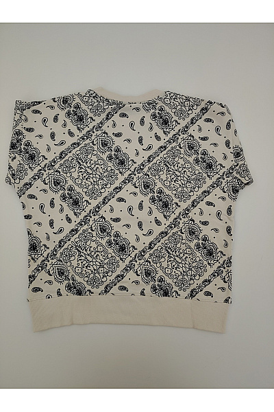 TOM TAILOR Béžová bavlněná mikina s paisley vzorem crewneck Vel. XS | TOM TAILOR | obrázek 7