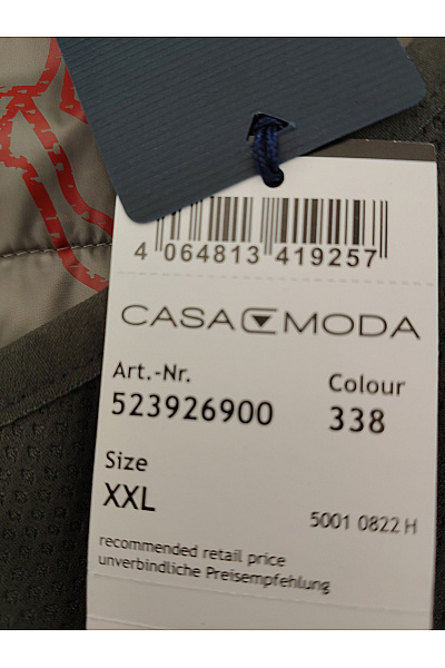 CASA MODA Pánská khaki prošívaná přechodová bunda se zipem Velikost XXL | CASA MODA | obrázek 8