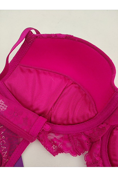 Lasca Růžová krajková push up podprsenka s kosticemi Vel. EU 80A | Lasca | obrázek 6