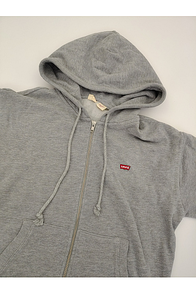 LEVIS Šedá bavlněná mikina s kapucí na zip | LEVIS | obrázek 4
