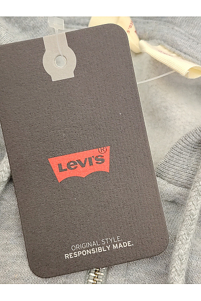 LEVIS Šedá bavlněná mikina s kapucí na zip | LEVIS | obrázek 6