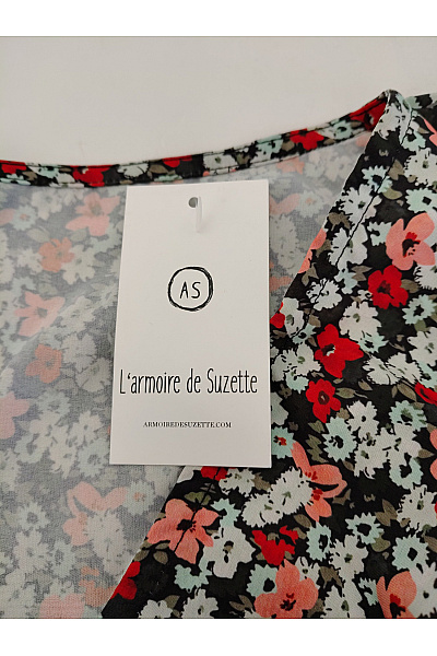 L'armoire de suzette Bavlněné květované letní šaty bez rukávů s páskem Velikost XS | l'armoire de suzette | obrázek 5