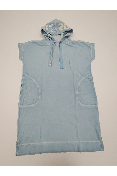 LIEBLINGSSTÜCK Dívčí modré bavlněné šaty s kapucí oversized | LIEBLINGSSTÜCK | obrázek 2