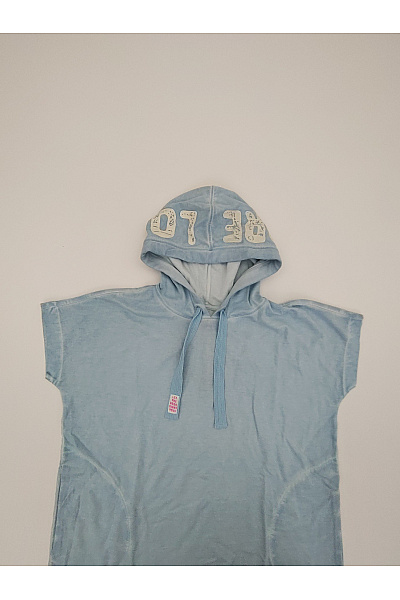 LIEBLINGSSTÜCK Dívčí modré bavlněné šaty s kapucí oversized | LIEBLINGSSTÜCK | obrázek 4