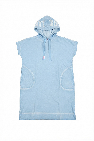 LIEBLINGSSTÜCK Dívčí Modré Bavlněné šaty S Kapucí Oversized