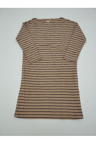 TOM TAILOR Béžové pruhované bavlněné šaty s dlouhým rukávem | TOM TAILOR | obrázek 2