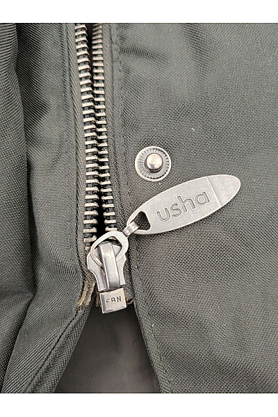 Usha Dámská černá parka s kapucí dlouhá podzimní Velikost M | usha | obrázek 8