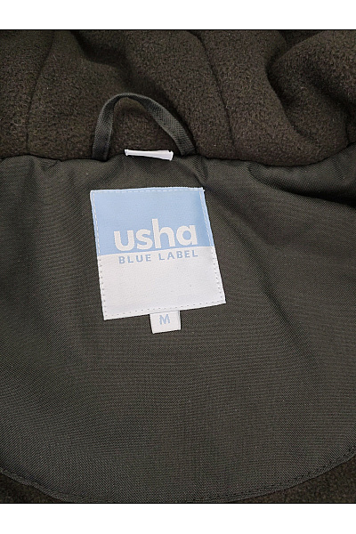 Usha Dámská černá parka s kapucí dlouhá podzimní Velikost M | usha | obrázek 9