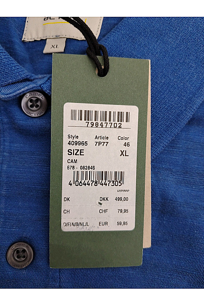 Camel active Pánské modré bavlněné polo tričko s krátkým rukávem a límečkem Velikost XL | camel active | obrázek 8