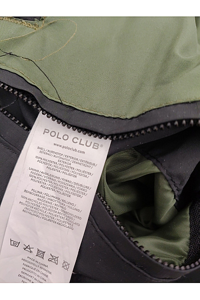 POLO CLUB Pánská khaki prošívaná zimní bunda s kapucí puffer Velikost XL | POLO CLUB | obrázek 10